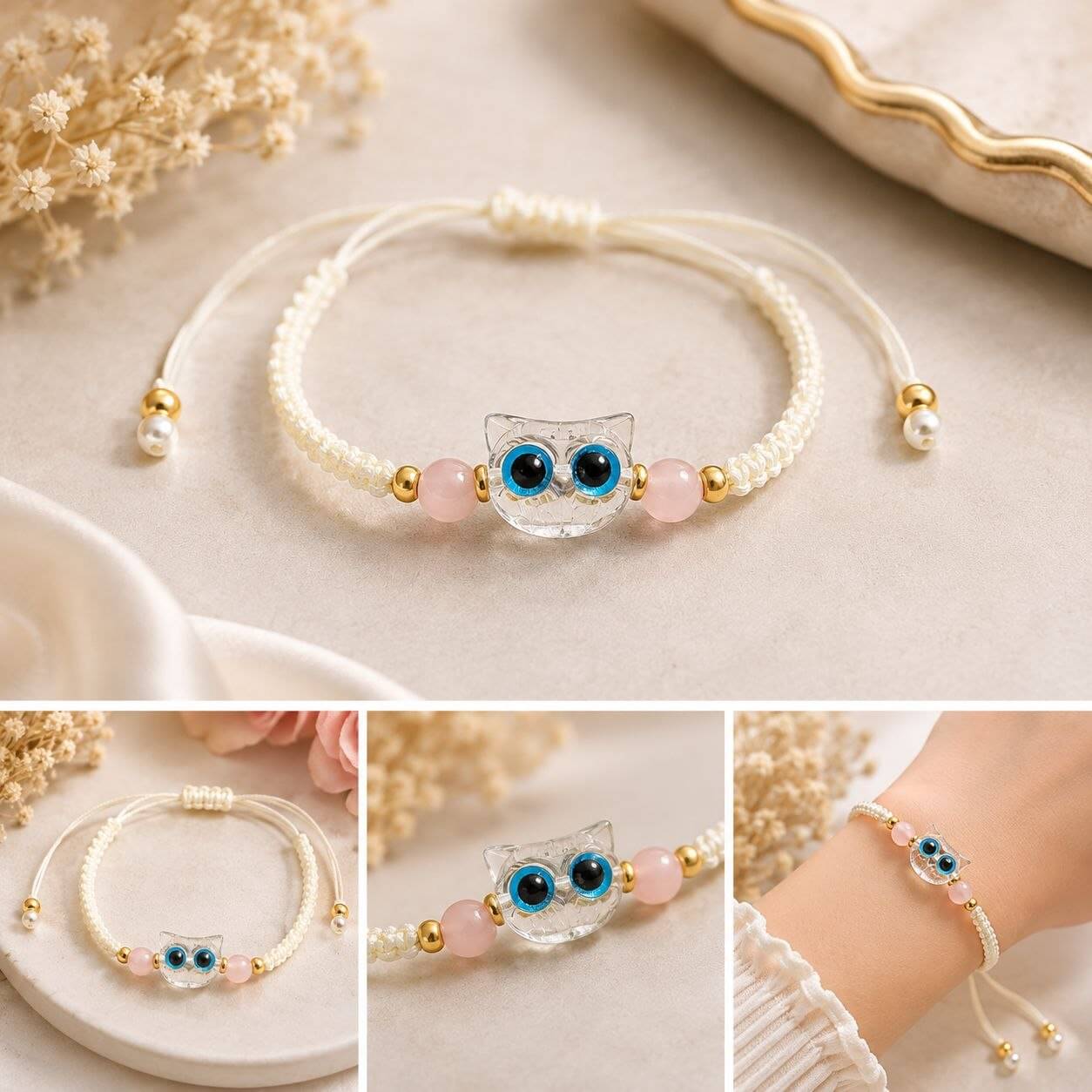 Cute Cat Couple Bracelet set